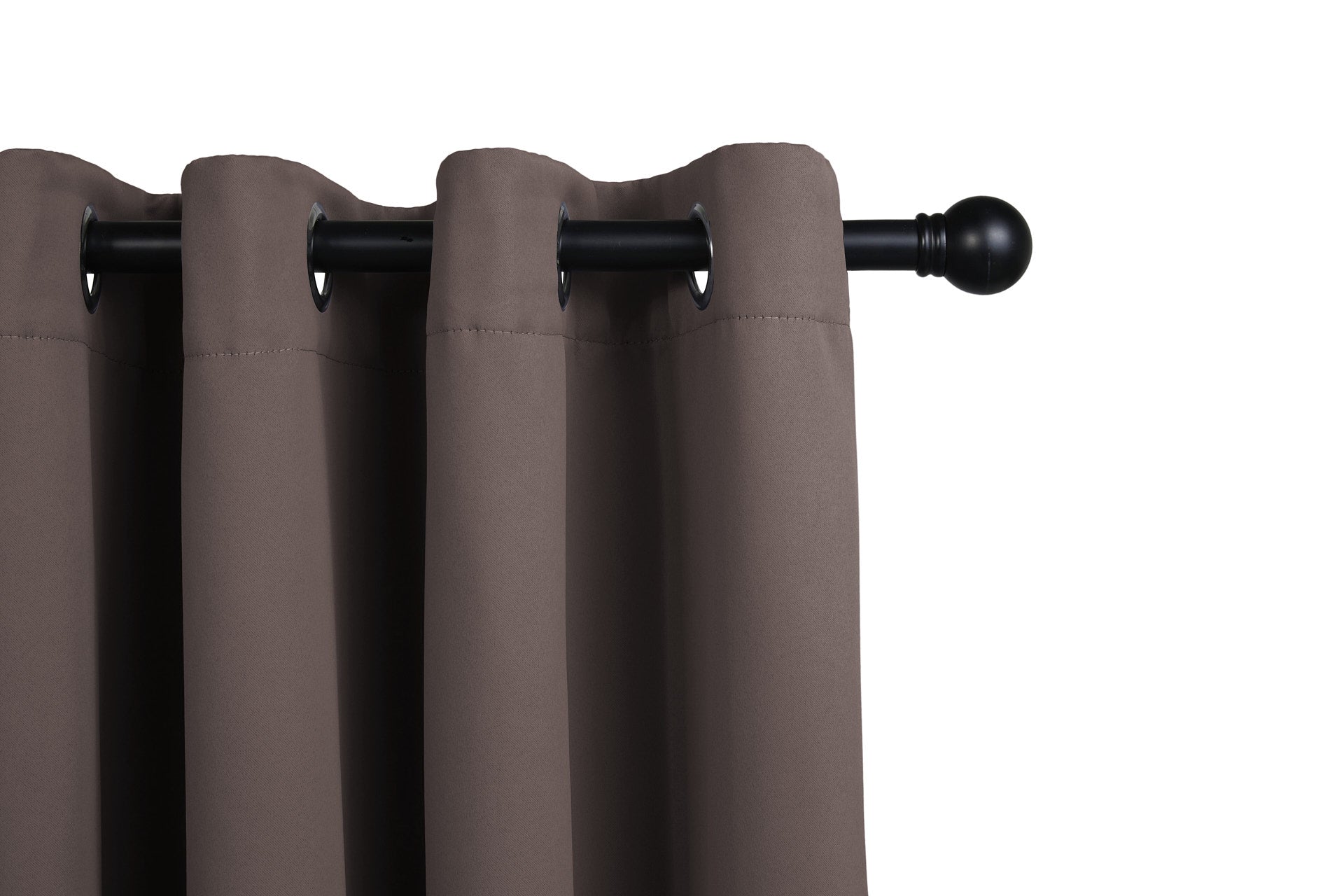 Gordijn - 150 x 250 cm - Ringen - Donker Taupe
