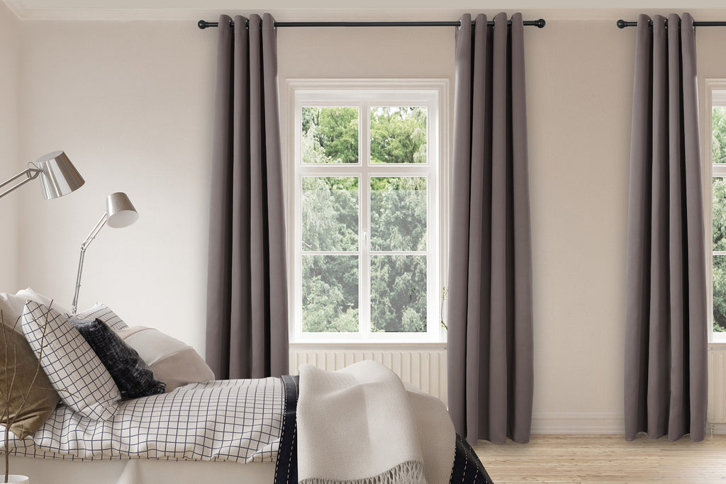 Gordijn - 150 x 250 cm - Ringen - Donker Taupe