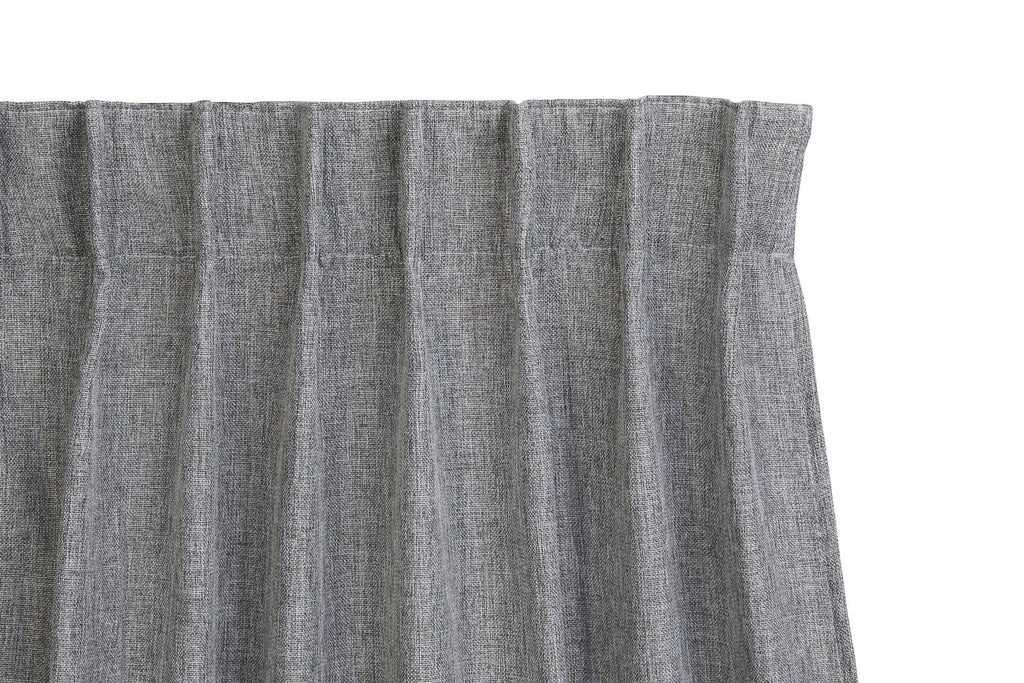 Luxe geweven gordijn - 150 x 260 cm - Haken - Zilver Grijs