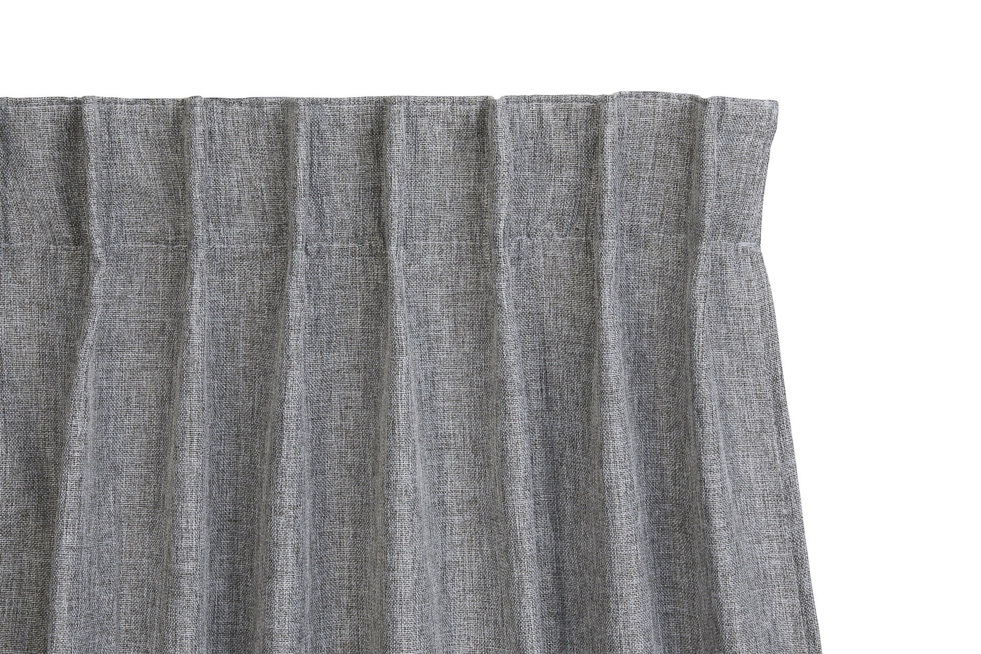 Luxe geweven gordijn - 150 x 260 cm - Haken - Zilver Grijs