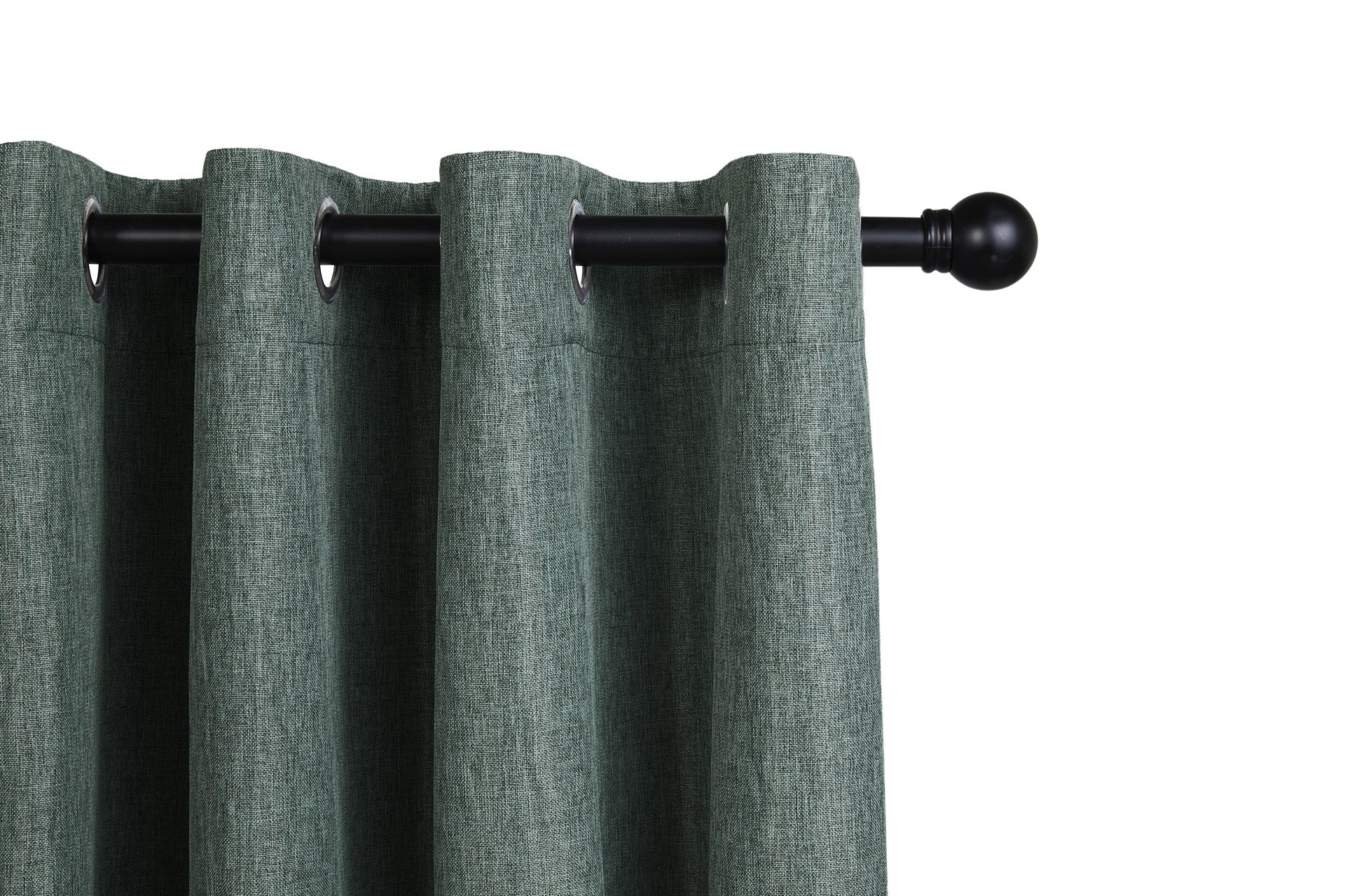 Luxe geweven gordijn - 150 x 260 cm - Ringen - Groen