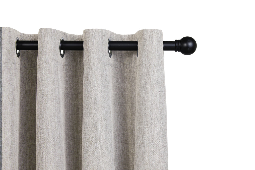 Luxe geweven gordijn - 150 x 260 cm - Ringen - Beige