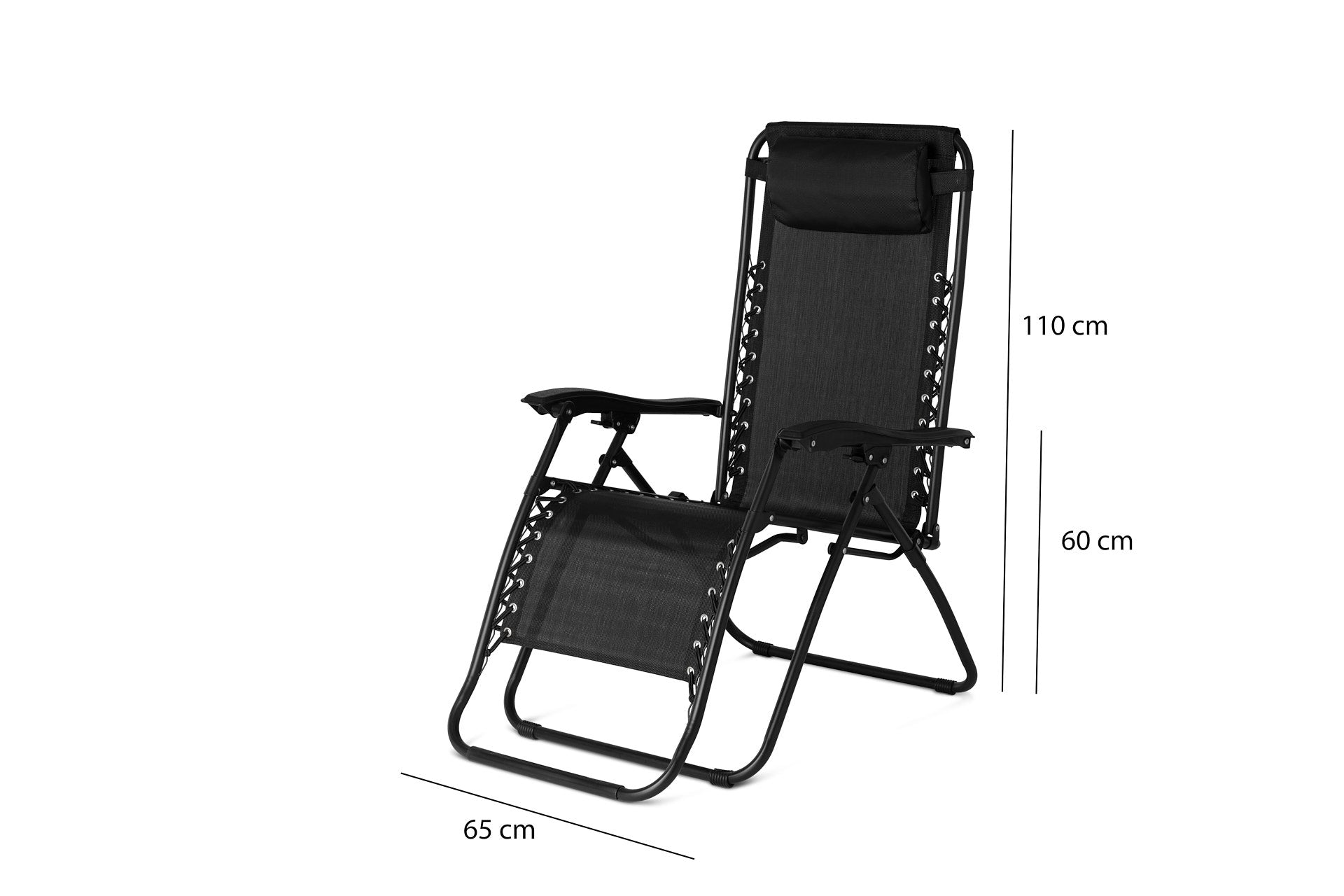 Comfortabele Ligstoel Antraciet - 1 stuks