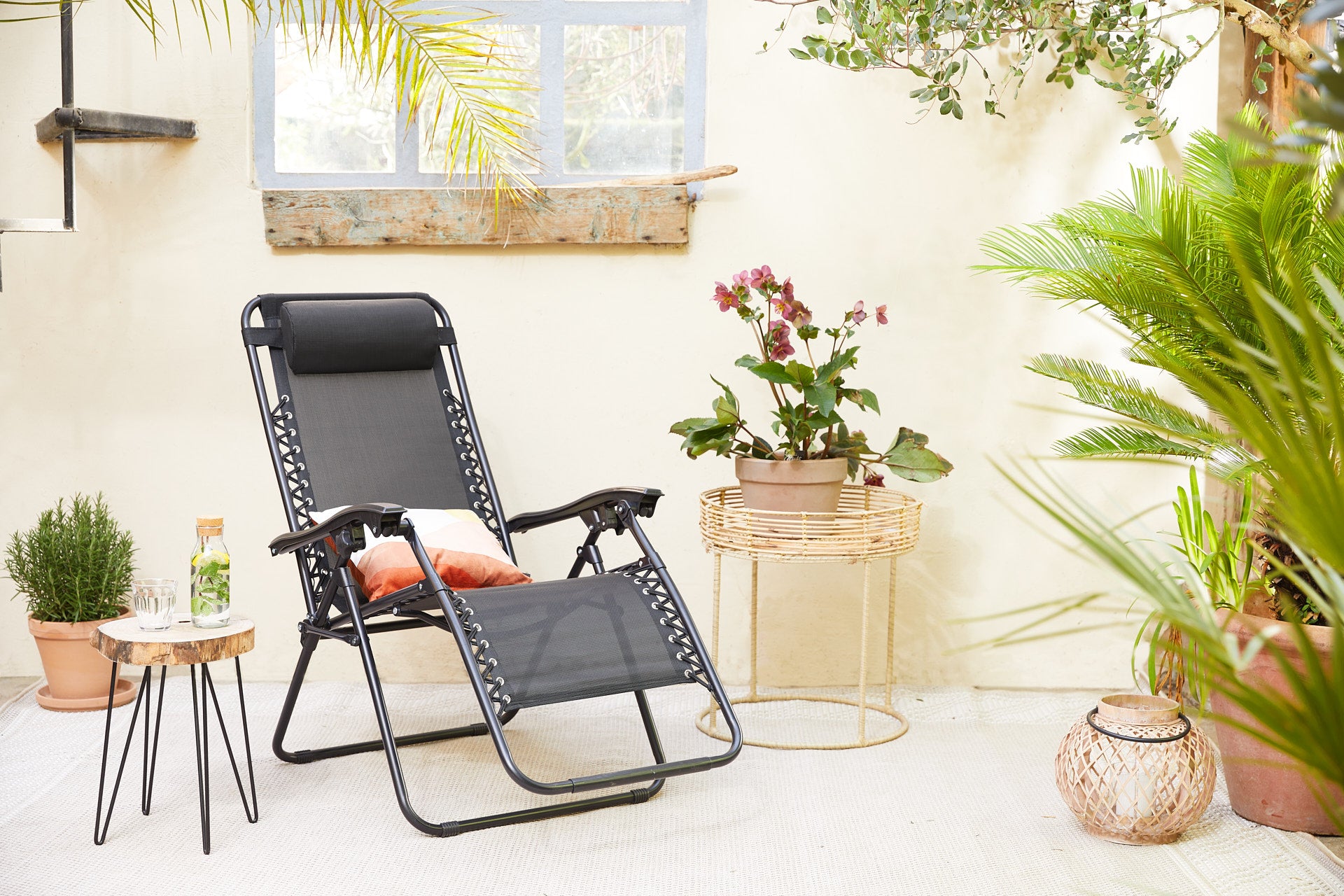 Comfortabele Ligstoel Antraciet - 1 stuks