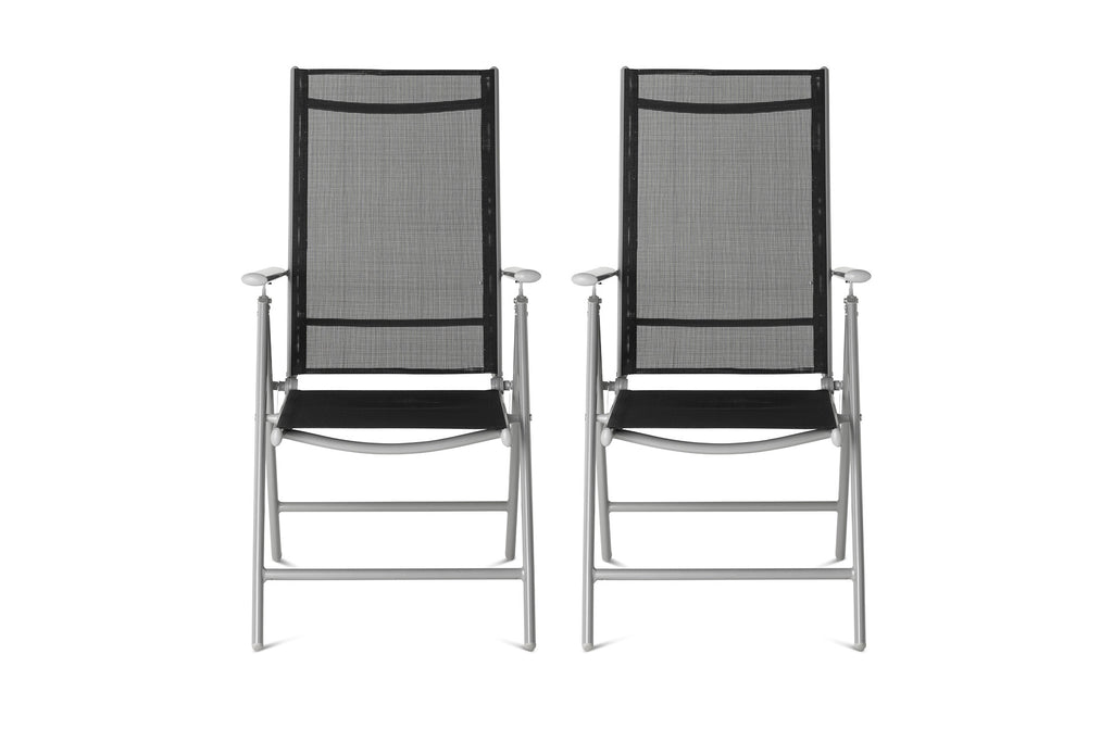 Aluminium Tuinstoel - Set/2 - Antraciet