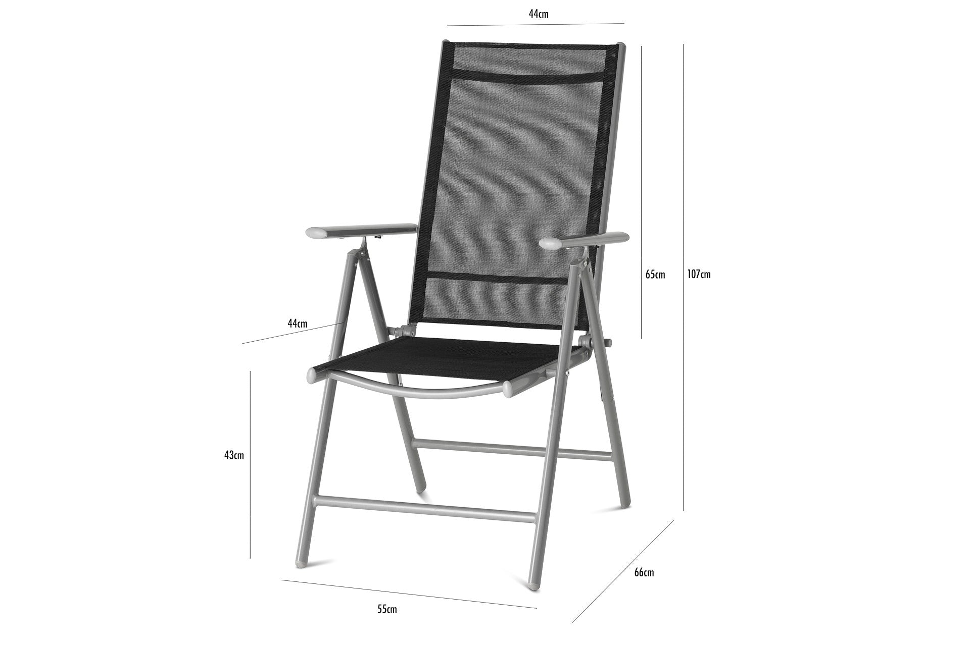 Aluminium Tuinstoel - Set/2 - Antraciet