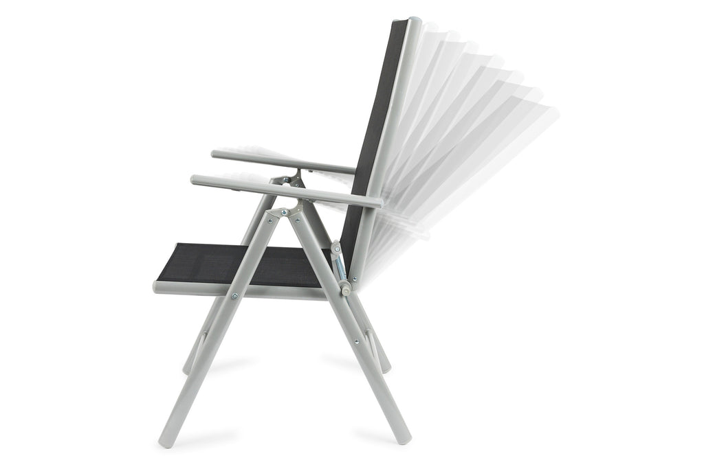 Aluminium Tuinstoel - Set/2 - Antraciet