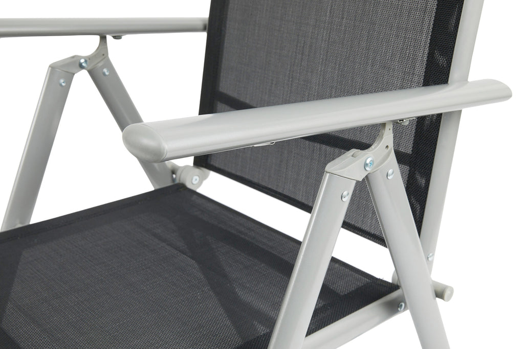Aluminium Tuinstoel - Set/2 - Antraciet
