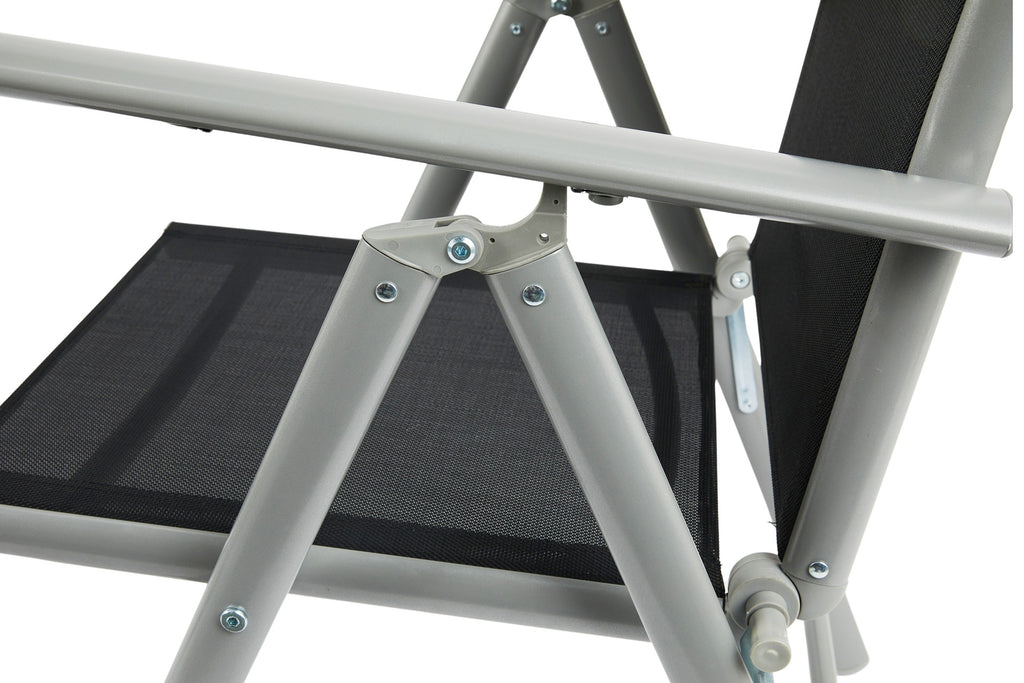 Aluminium Tuinstoel - Set/2 - Antraciet