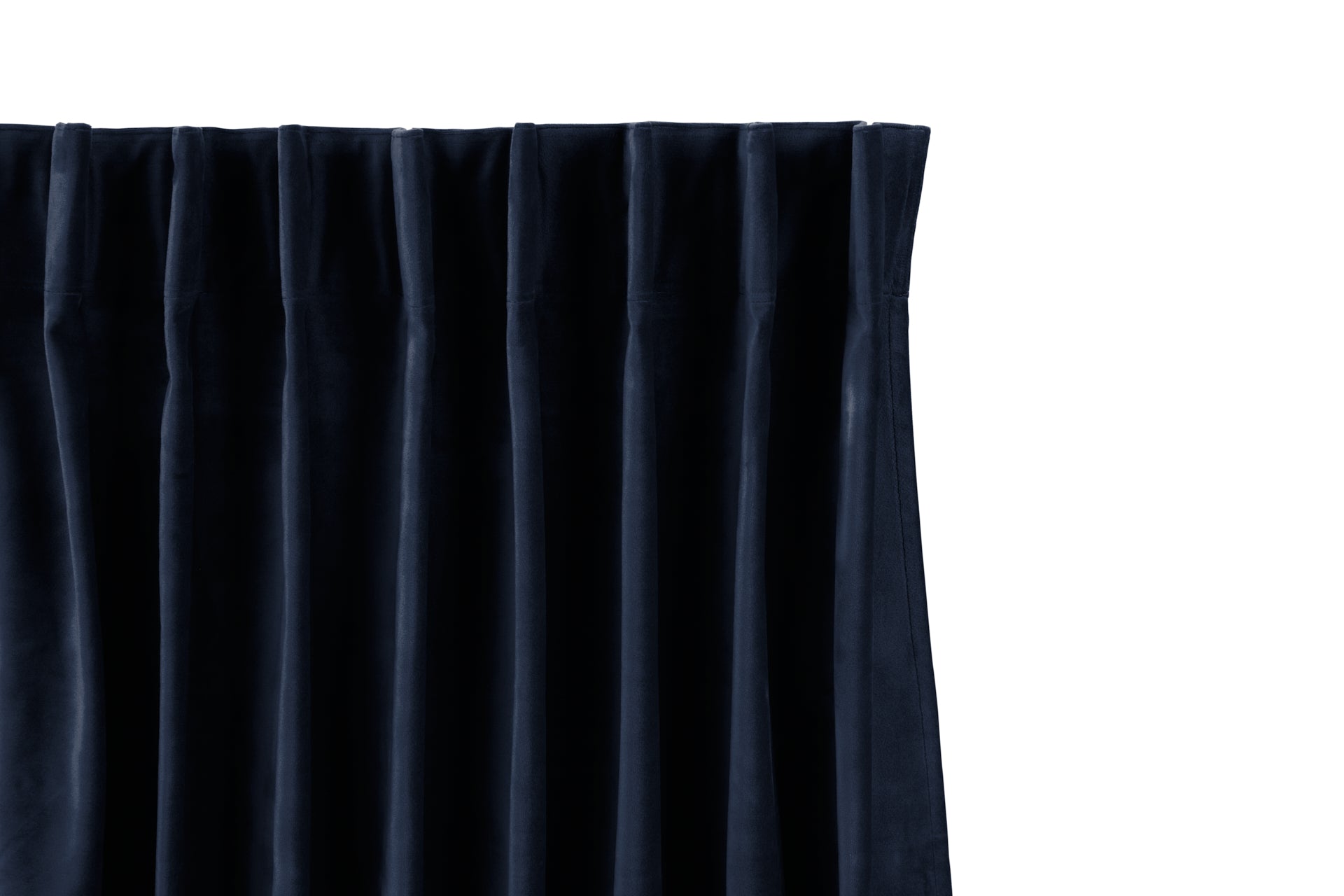Velvet gordijn - 150 x 250 cm - Haken - Dark Blue