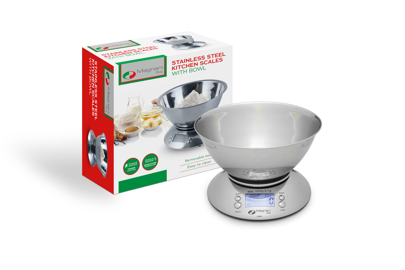 Keukenweegschaal RVS met kom