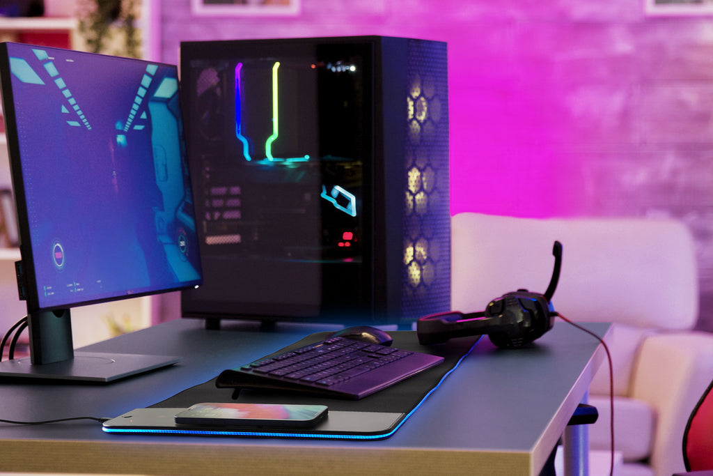 XXL Gaming Muismat met LED en Draadloze Oplader