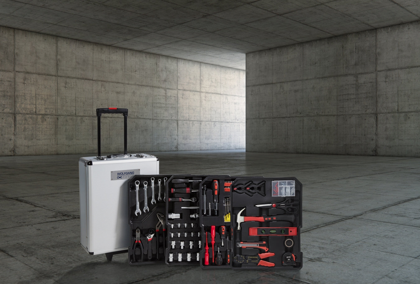 Gereedschapskoffer 300-delig met kabelbinders