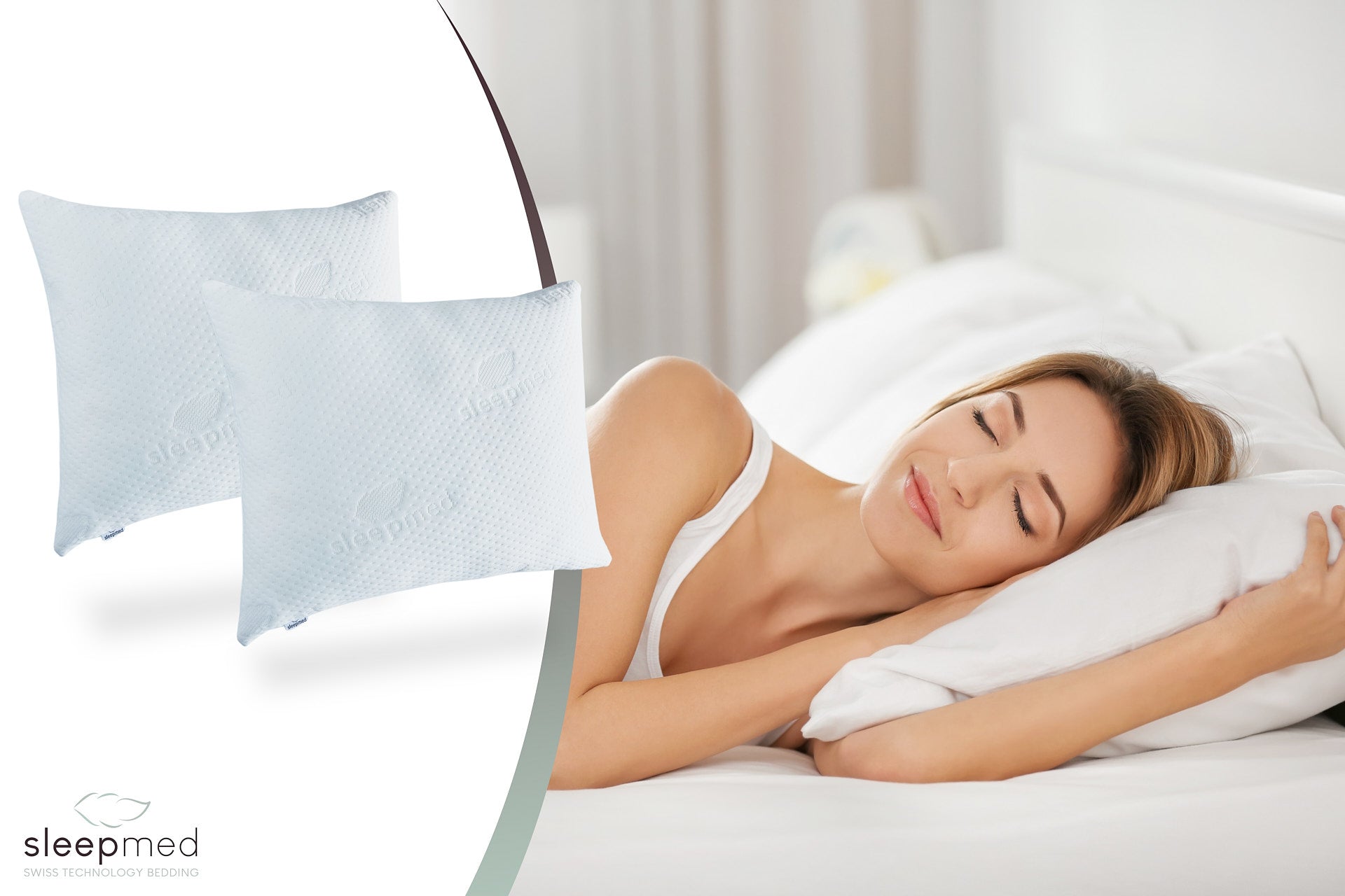 SleepMed Memory Foam Kussen - 2 stuks