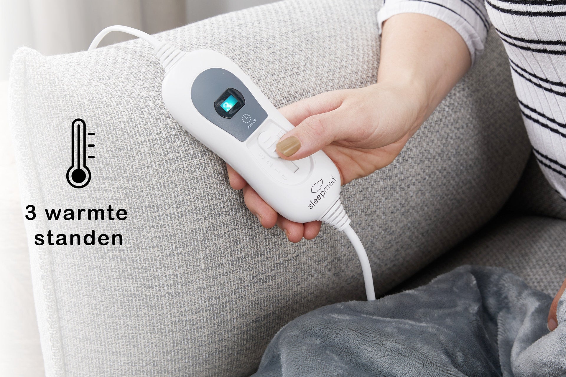 Elektrische knuffeldeken - Lichtgrijs