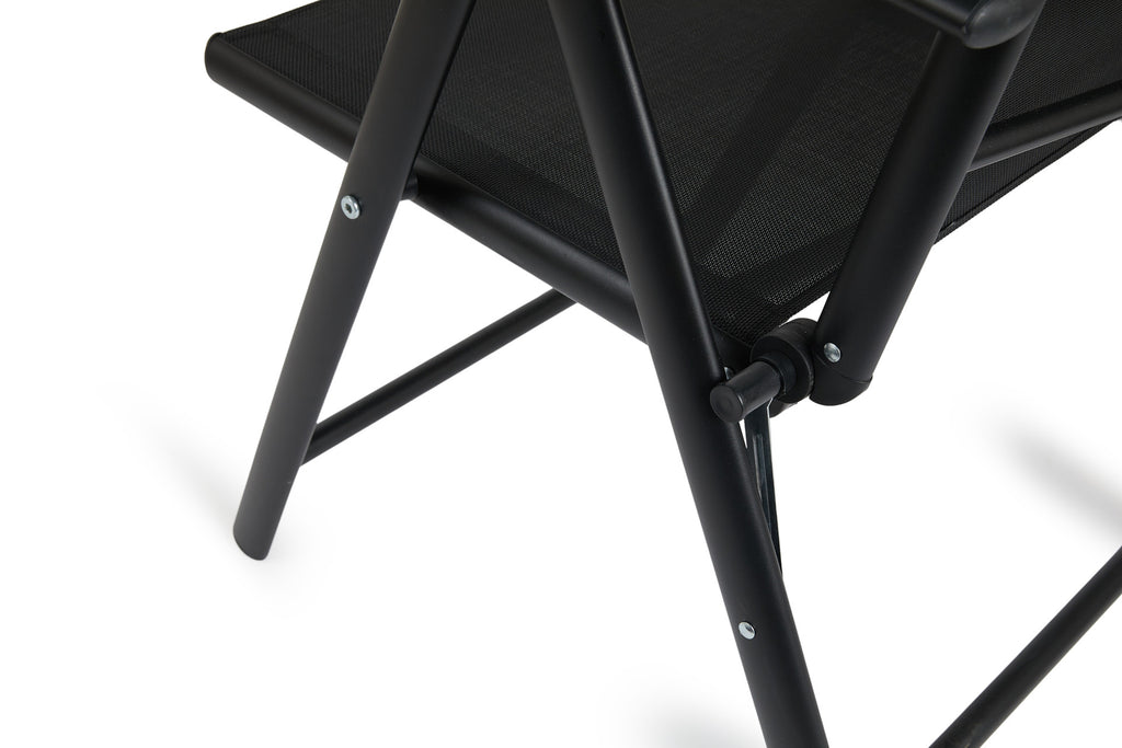 Aluminium Tuinstoel - Set/2 - Zwart