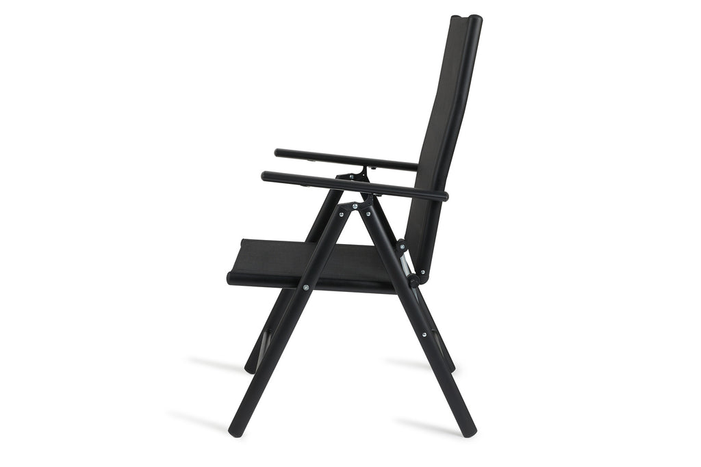 Aluminium Tuinstoel - Set/2 - Zwart