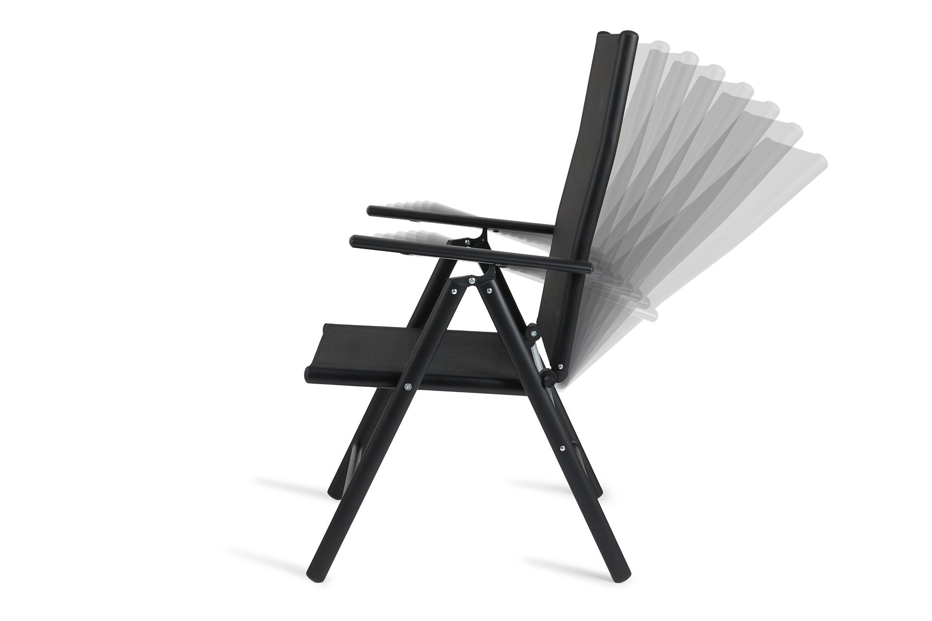 Aluminium Tuinstoel - Set/2 - Zwart