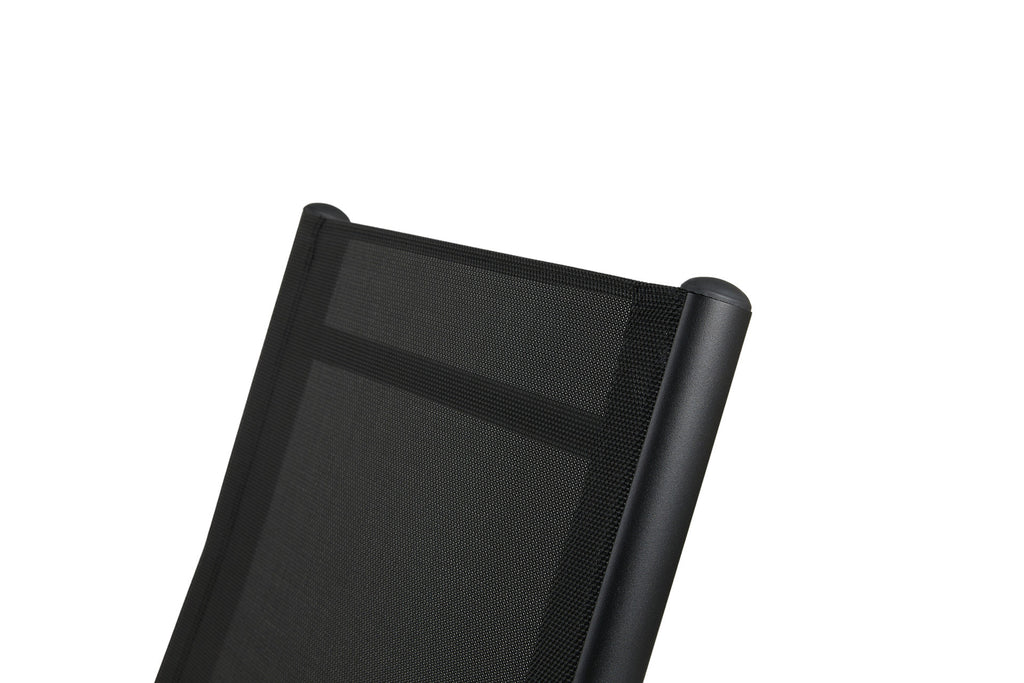 Aluminium Tuinstoel - Set/2 - Zwart