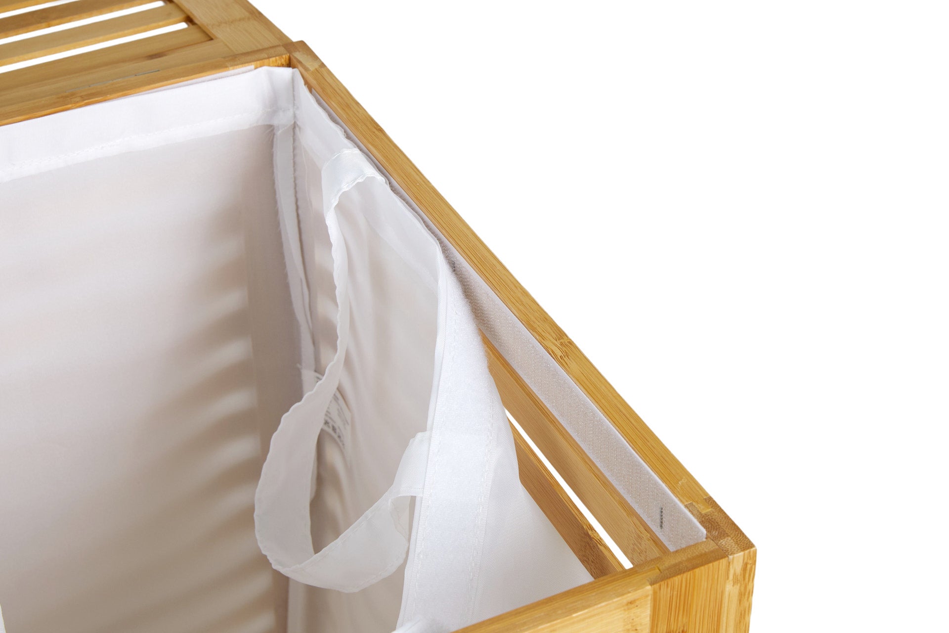Dubbele bamboe wasmand