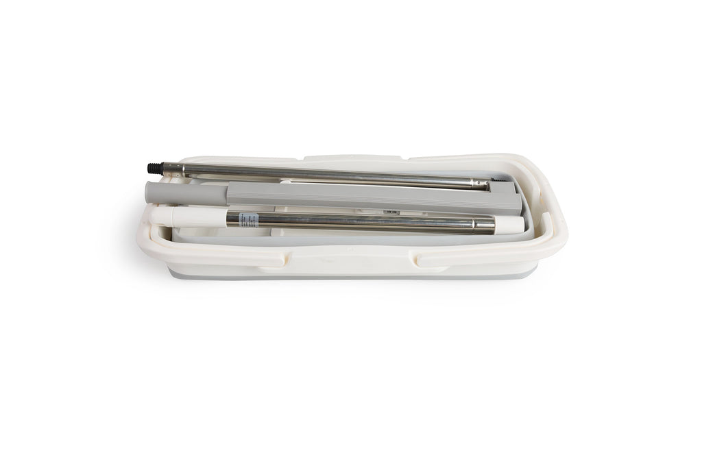 Zelfreinigende dweilset incl. opvouwbare emmer + 4 moppen