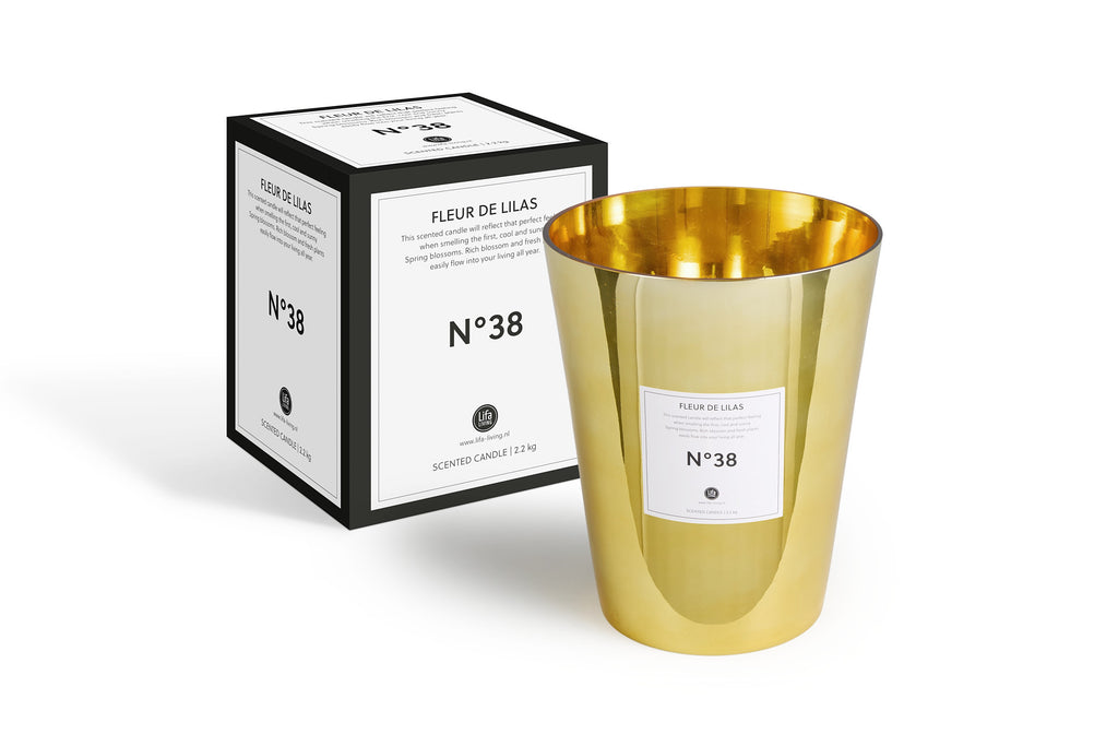 Geurkaars XL - Goud glas