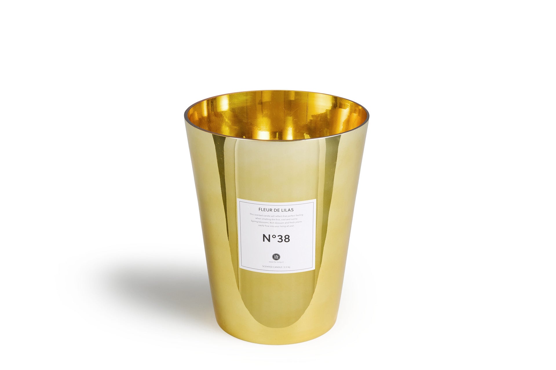 Geurkaars XL - Goud glas