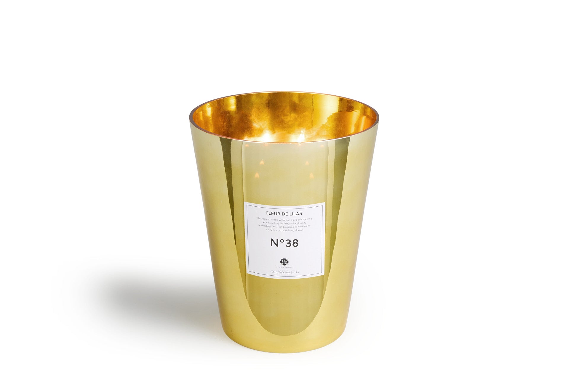 Geurkaars XL - Goud glas