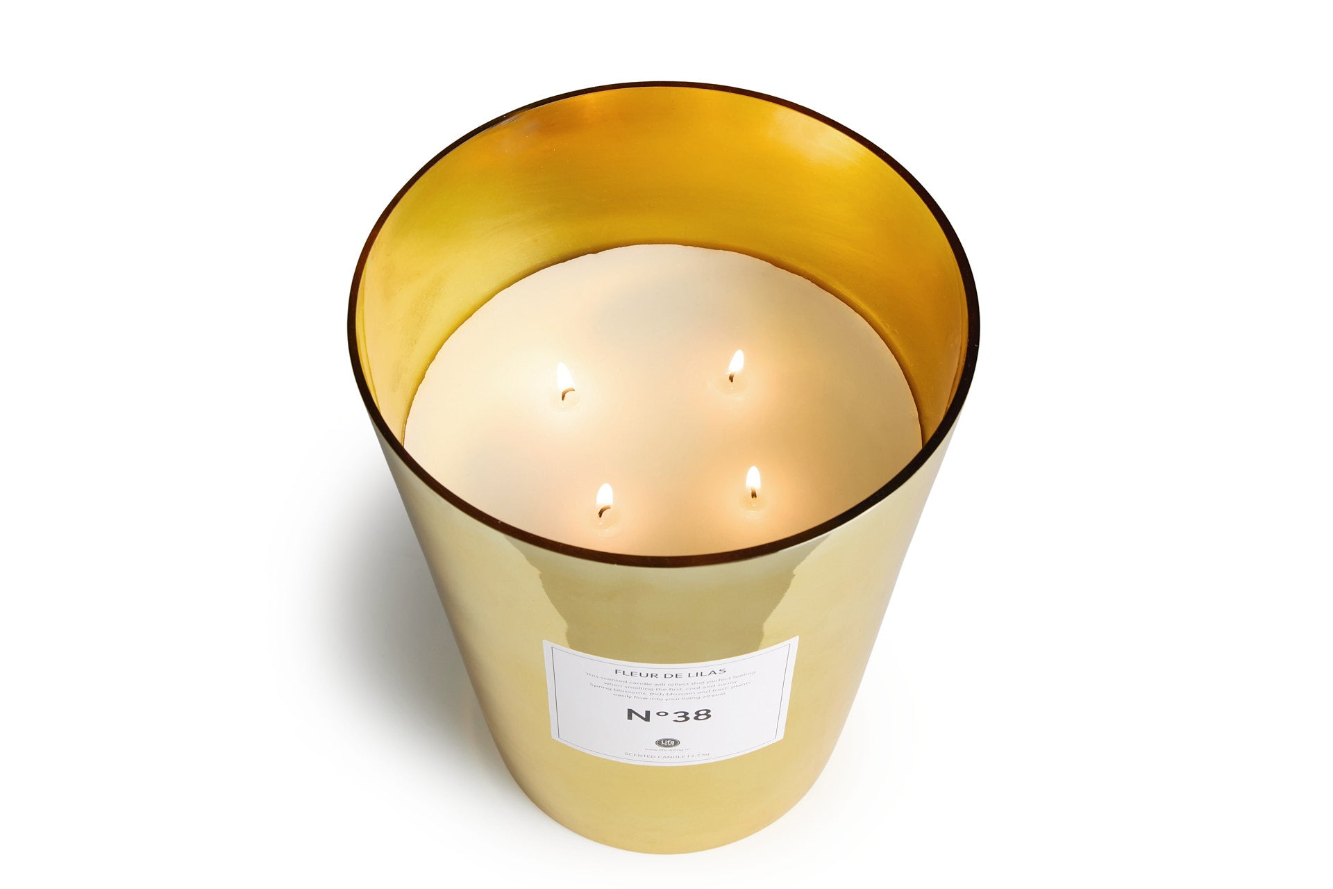Geurkaars XL - Goud glas