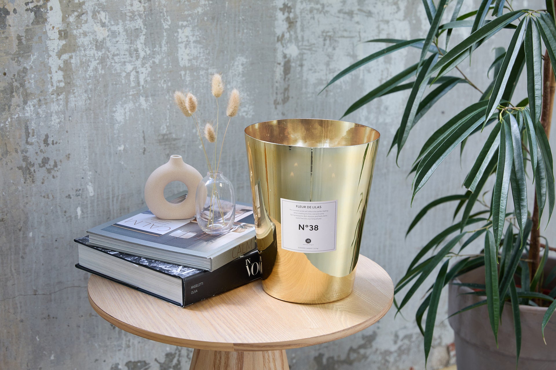 Geurkaars XL - Goud glas