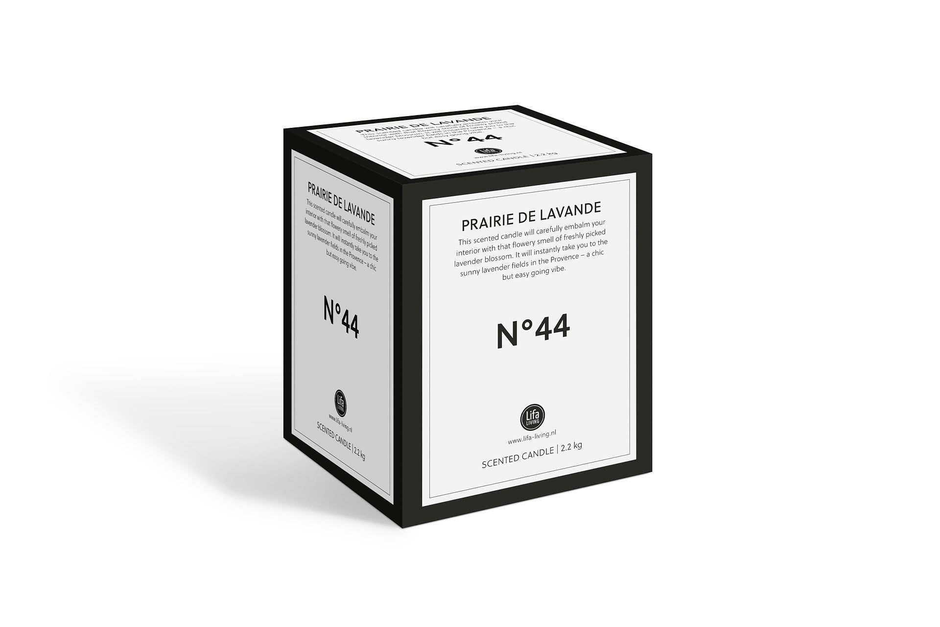 Geurkaars XL - Zwart/wit panterprint