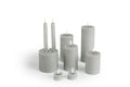 LED kaars Set/9  - Lichtgrijs