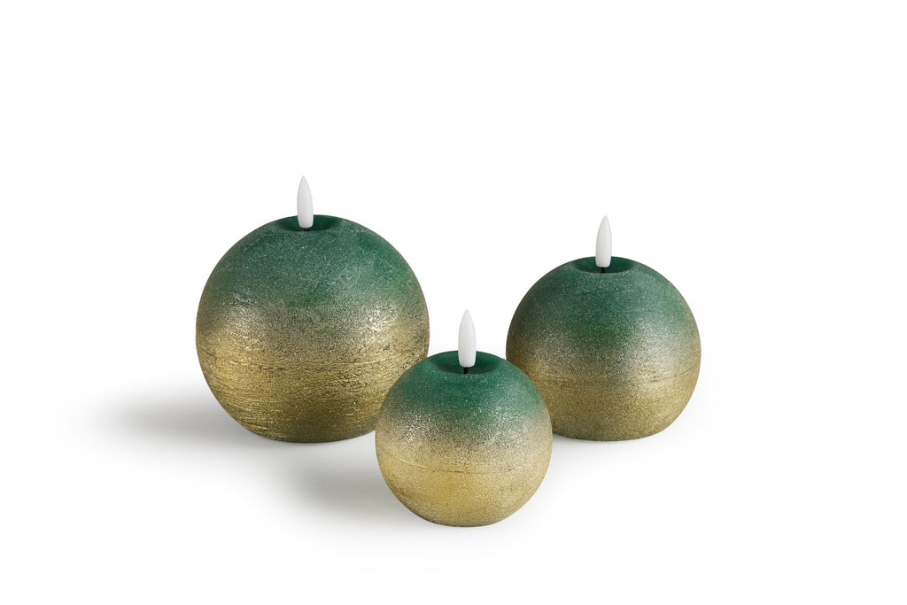 LED kaars set/3 - met wax incl. ab bol groen