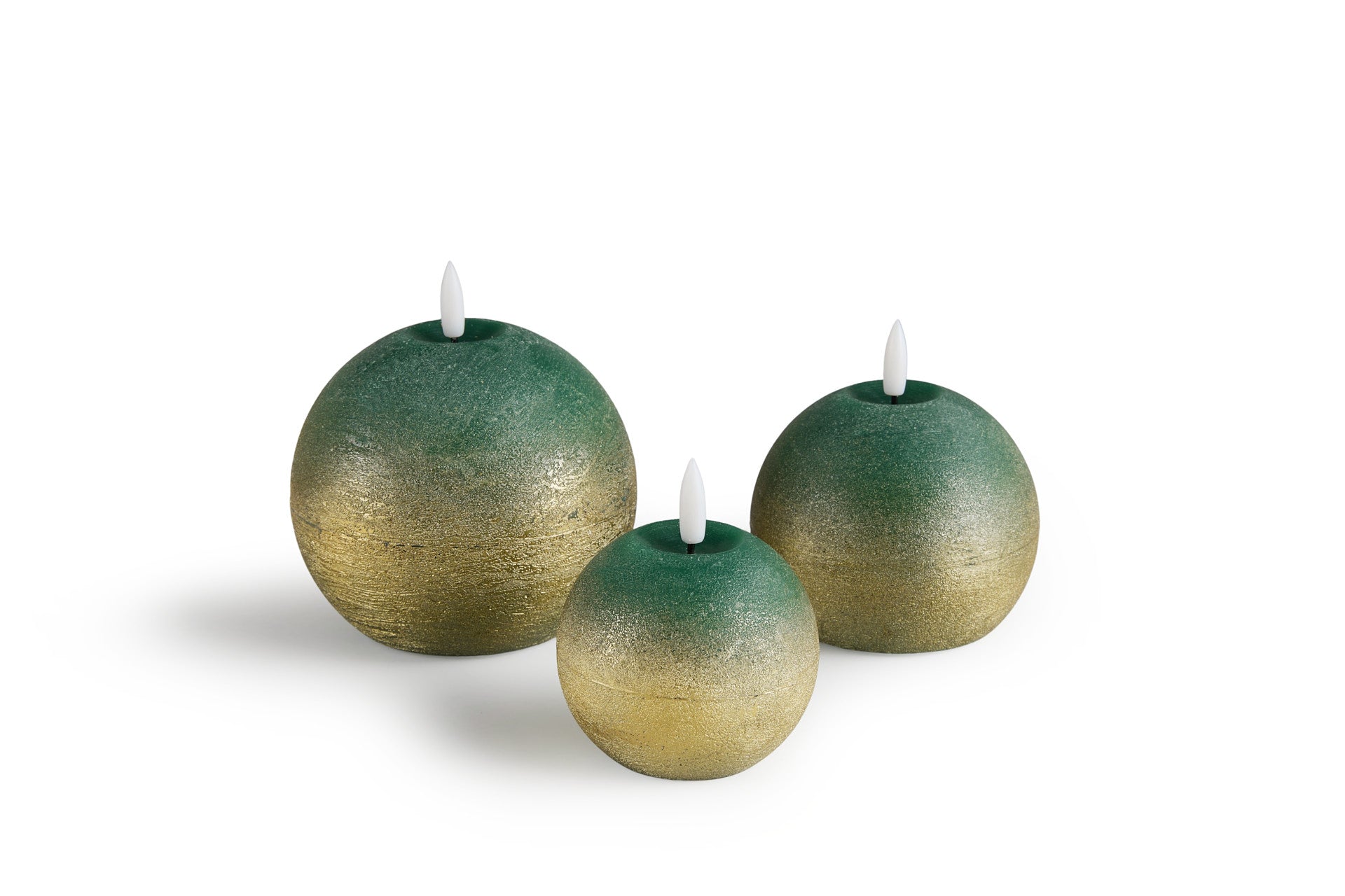 LED kaars set/3 - met wax incl. ab bol groen