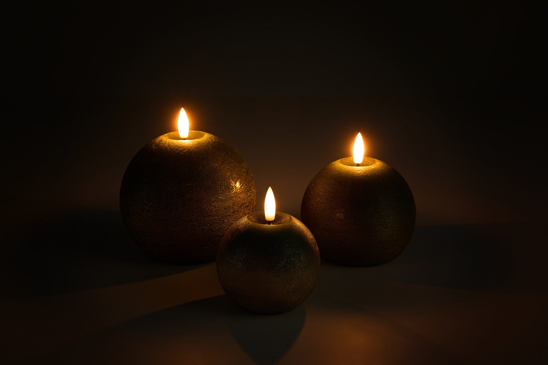LED kaars set/3 - met wax incl. ab bol groen