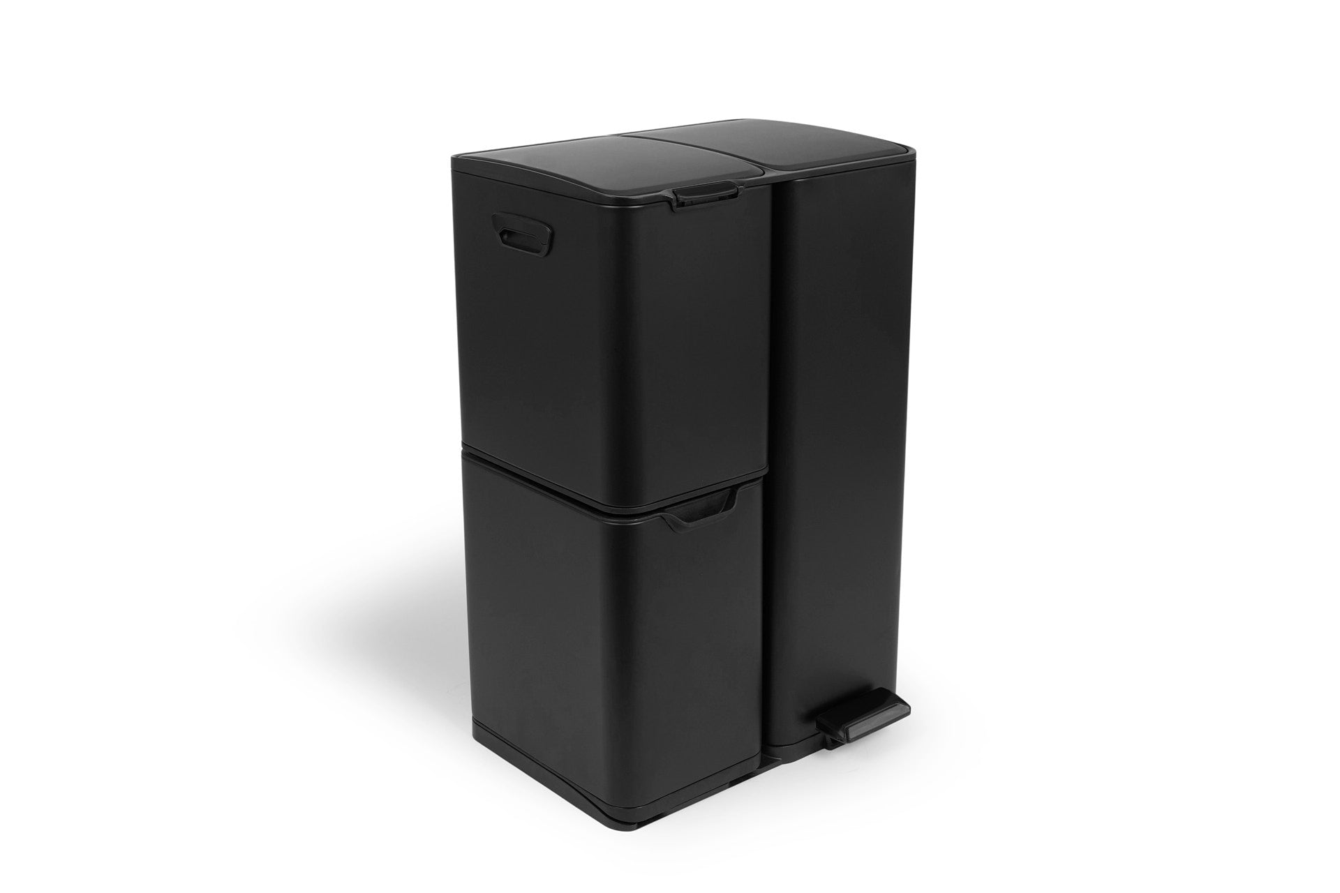 Prullenbak soft close 60L - mat zwart