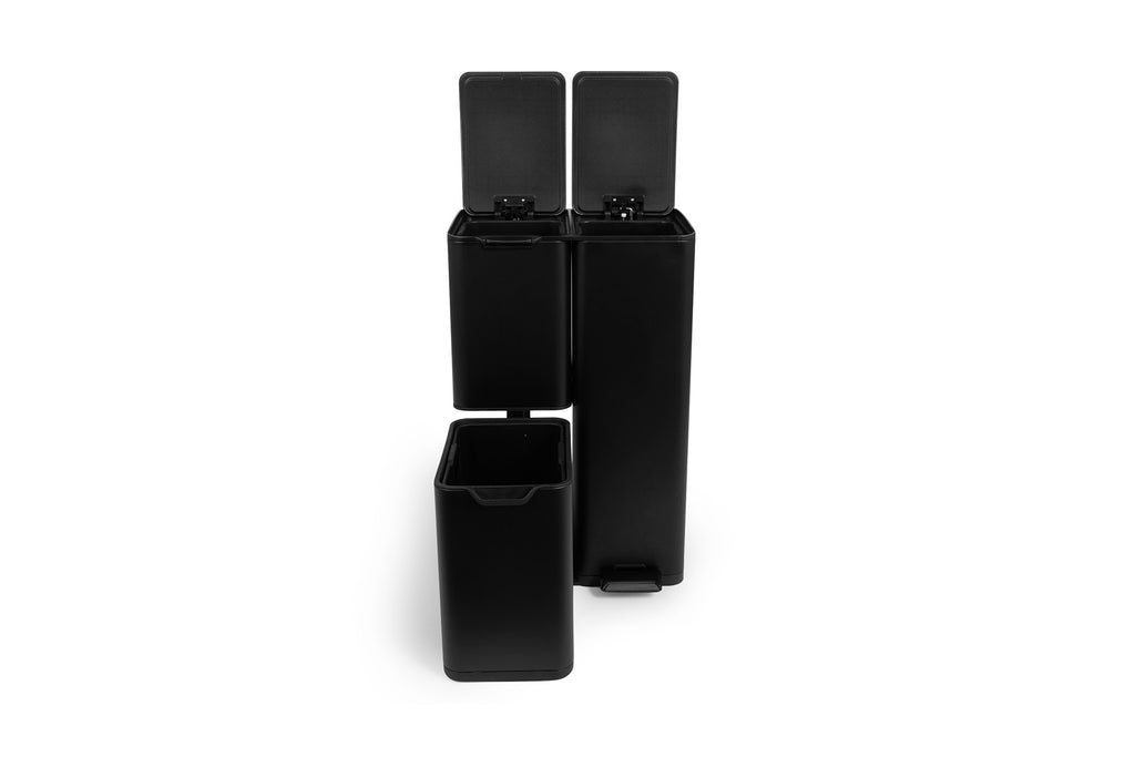 Prullenbak soft close 60L - mat zwart