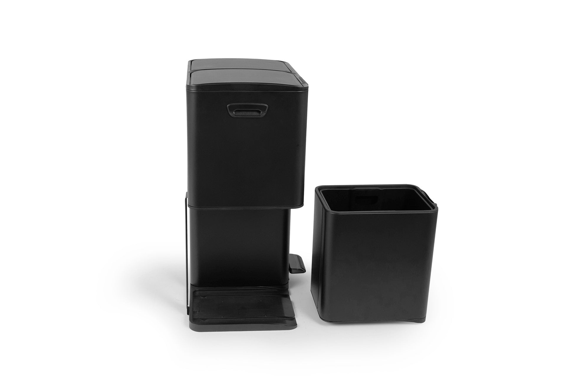 Prullenbak soft close 60L - mat zwart