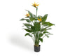 Kunstplant Strelitzia met oranje  bloemen