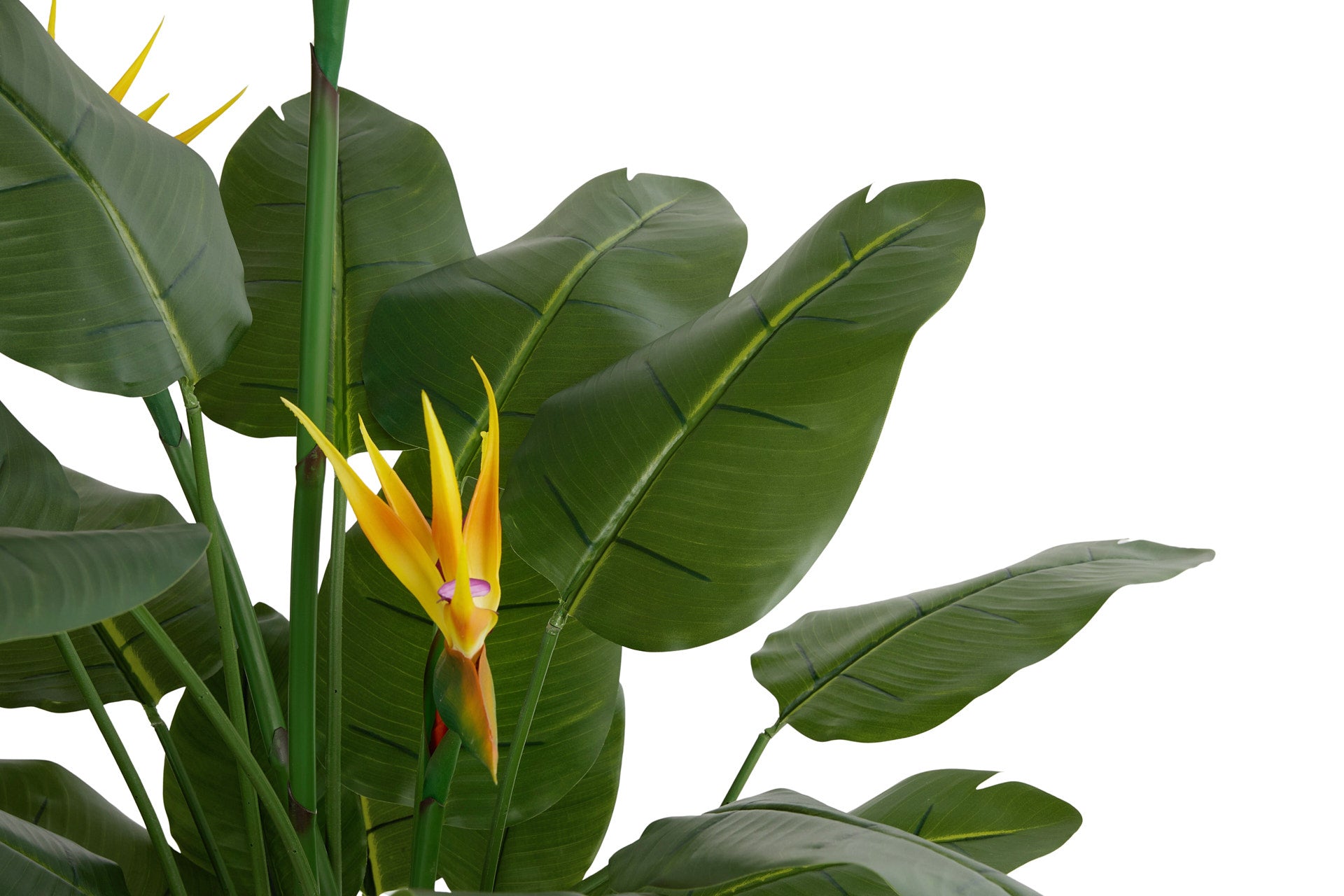 Kunstplant Strelitzia met oranje  bloemen