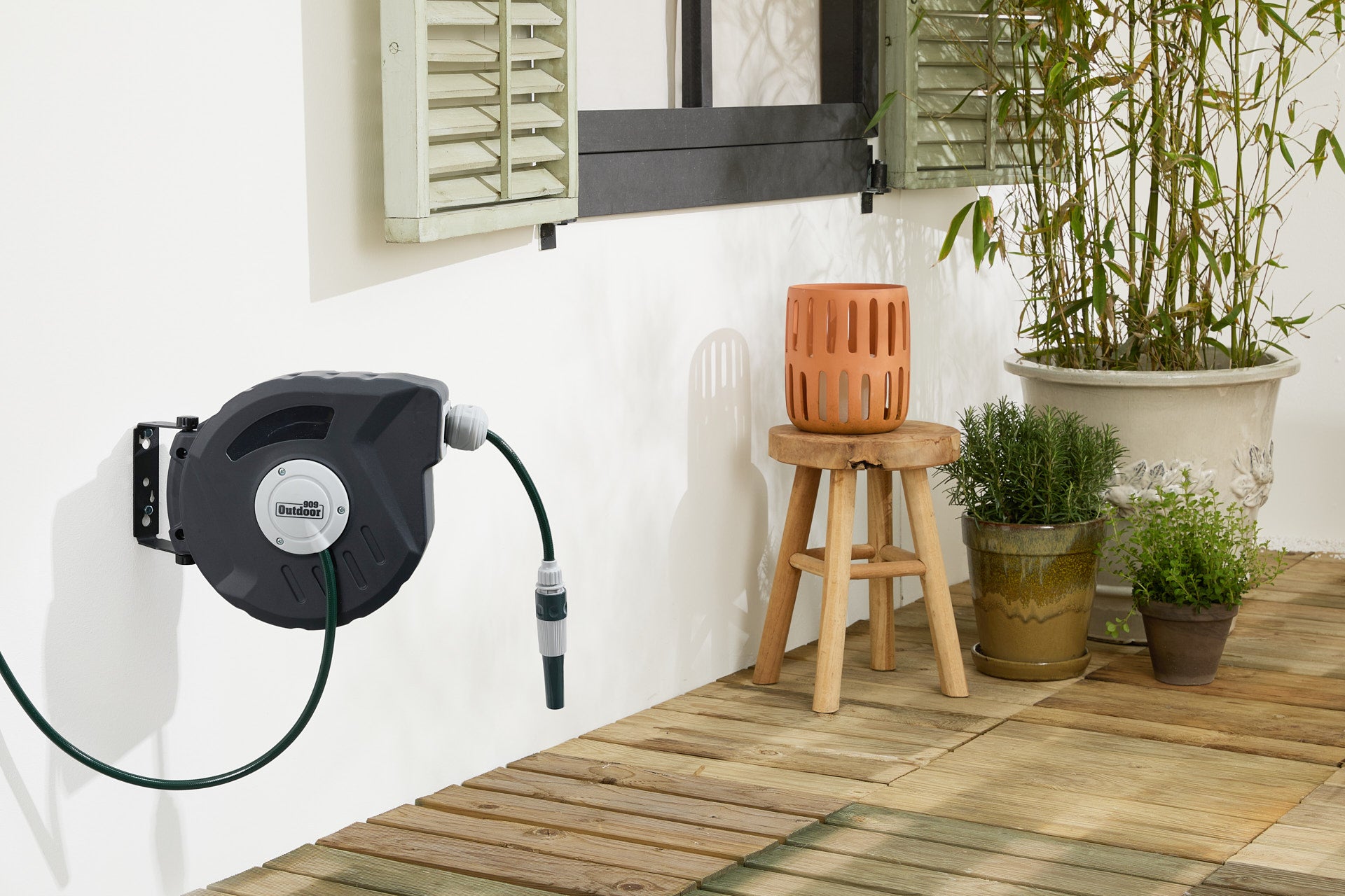 Tuinslang met haspel - 10m