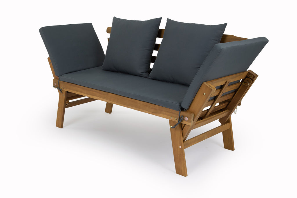 Houten Tuinbank met ligfunctie