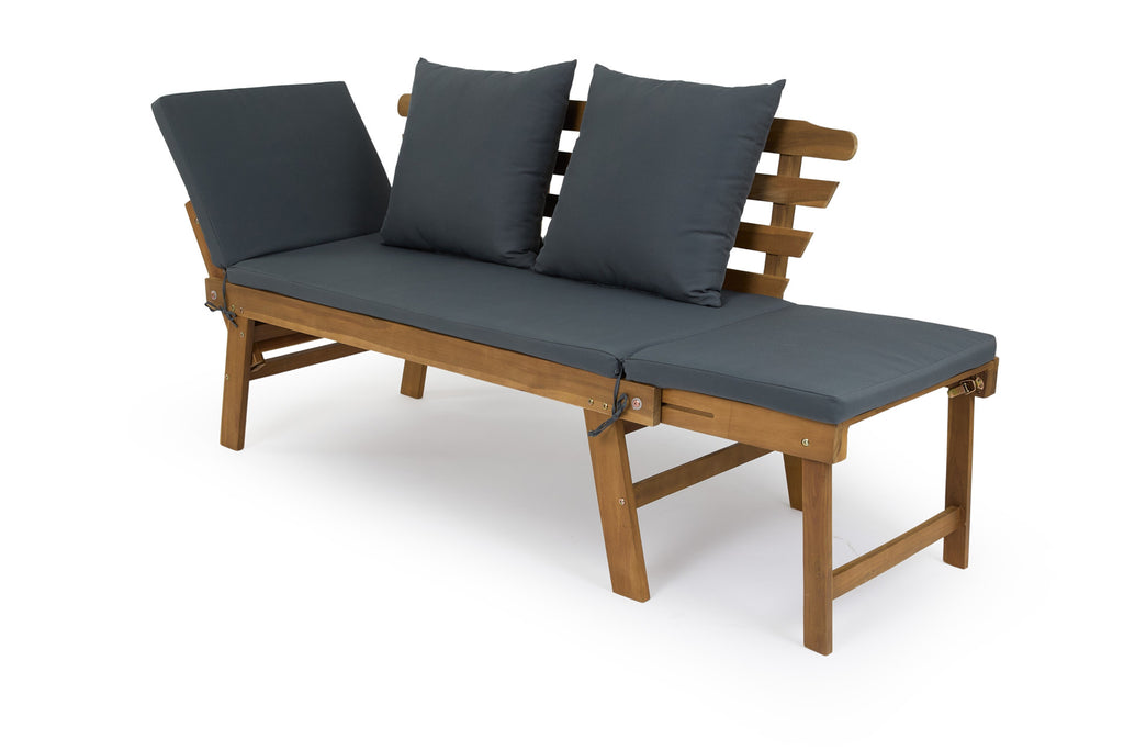 Houten Tuinbank met ligfunctie