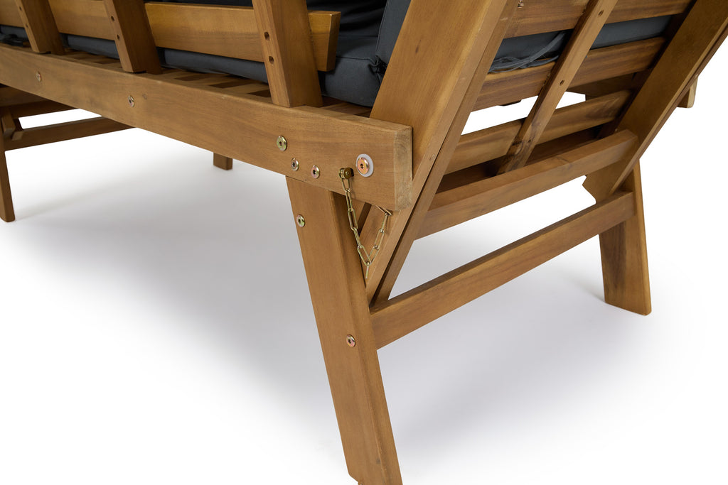 Houten Tuinbank met ligfunctie