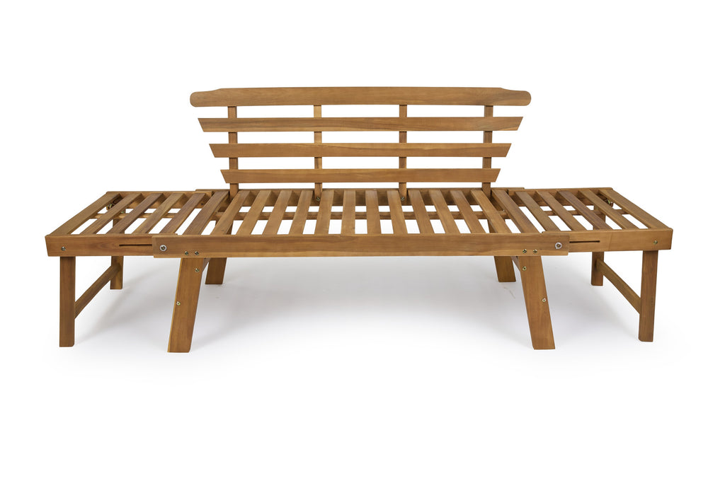 Houten Tuinbank met ligfunctie
