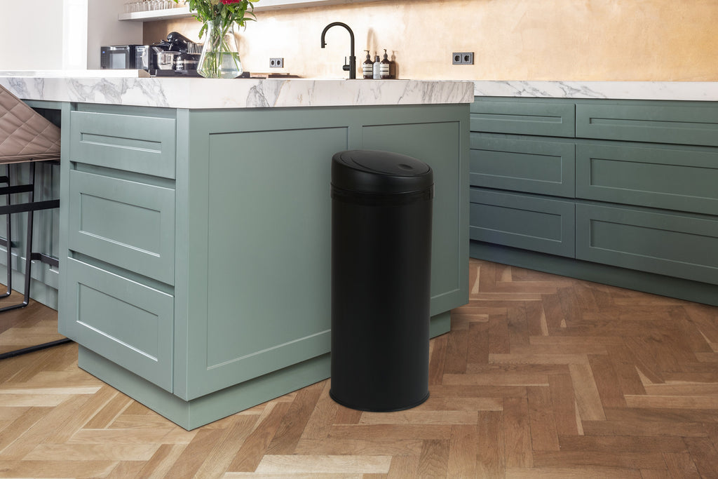 Prullenbak 50L rond - Mat Zwart