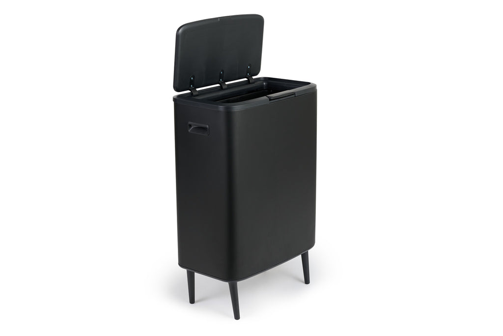 Prullenbak push bin 60L - mat zwart