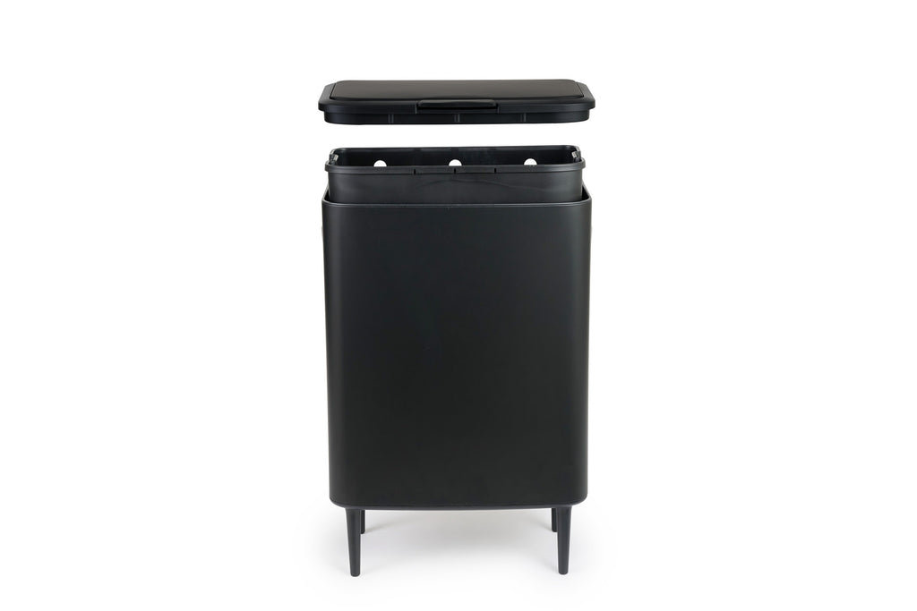 Prullenbak push bin 60L - mat zwart
