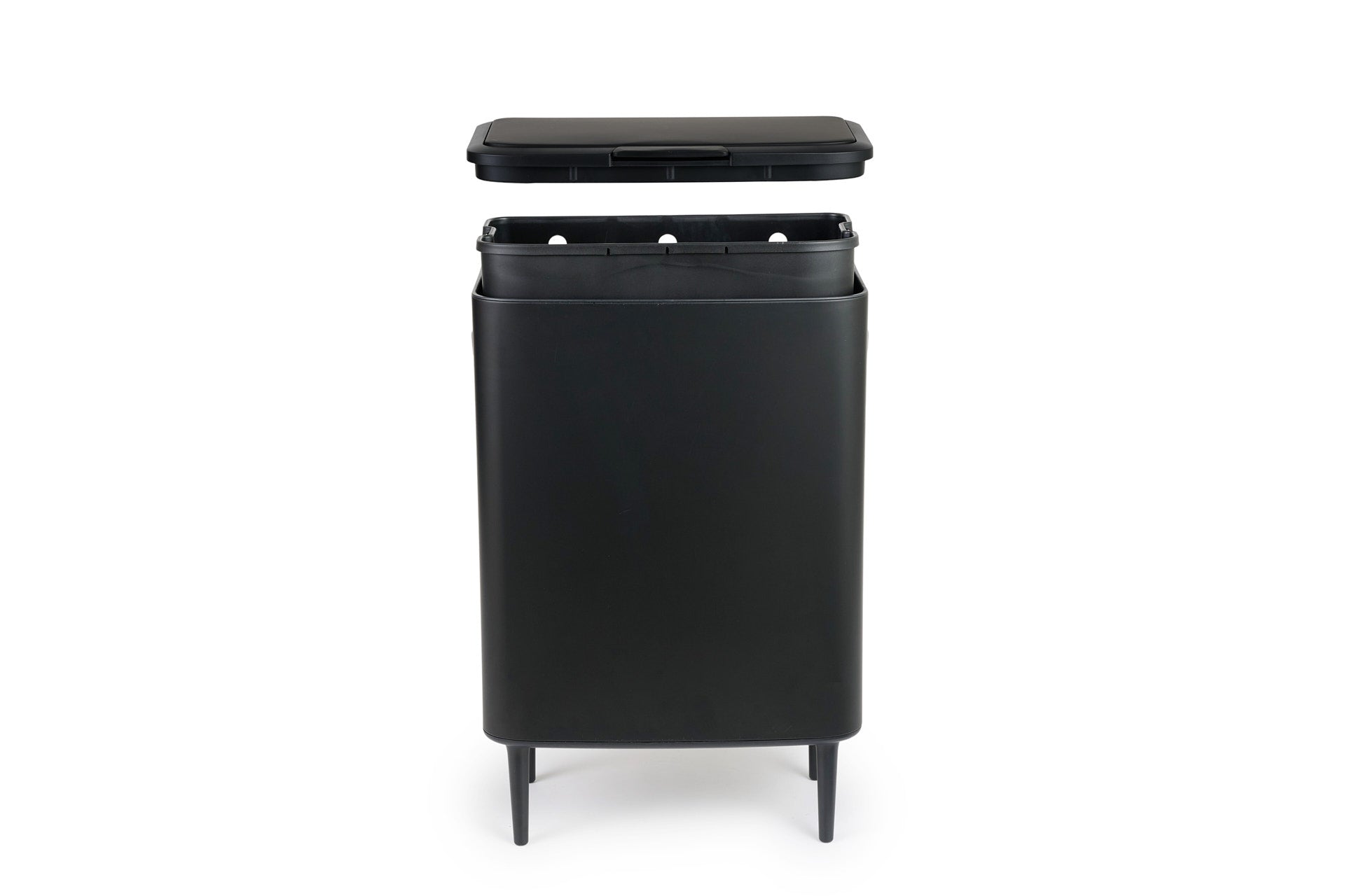 Prullenbak push bin 60L - mat zwart