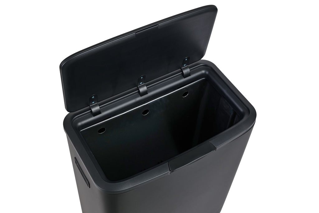 Prullenbak push bin 60L - mat zwart